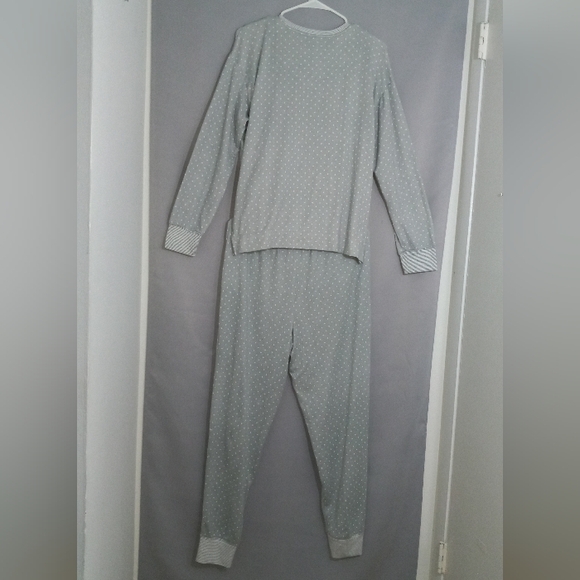 Ralph Lauren Black Lable Women Pajama Set in Gray And White Size M - Picture 7 of 9